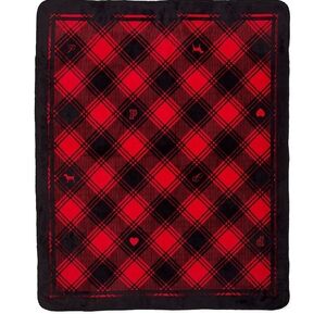 Victoria's Secret Red and Black Plaid Throw